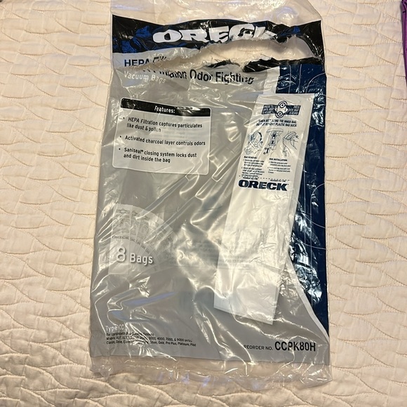 Oreck Hepa Filtration Order Fighting Vacuum Bags (3) Type CC + Bonus - Picture 2 of 6